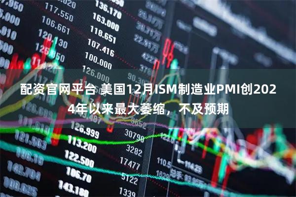 配资官网平台 美国12月ISM制造业PMI创2024年以来最大萎缩，不及预期